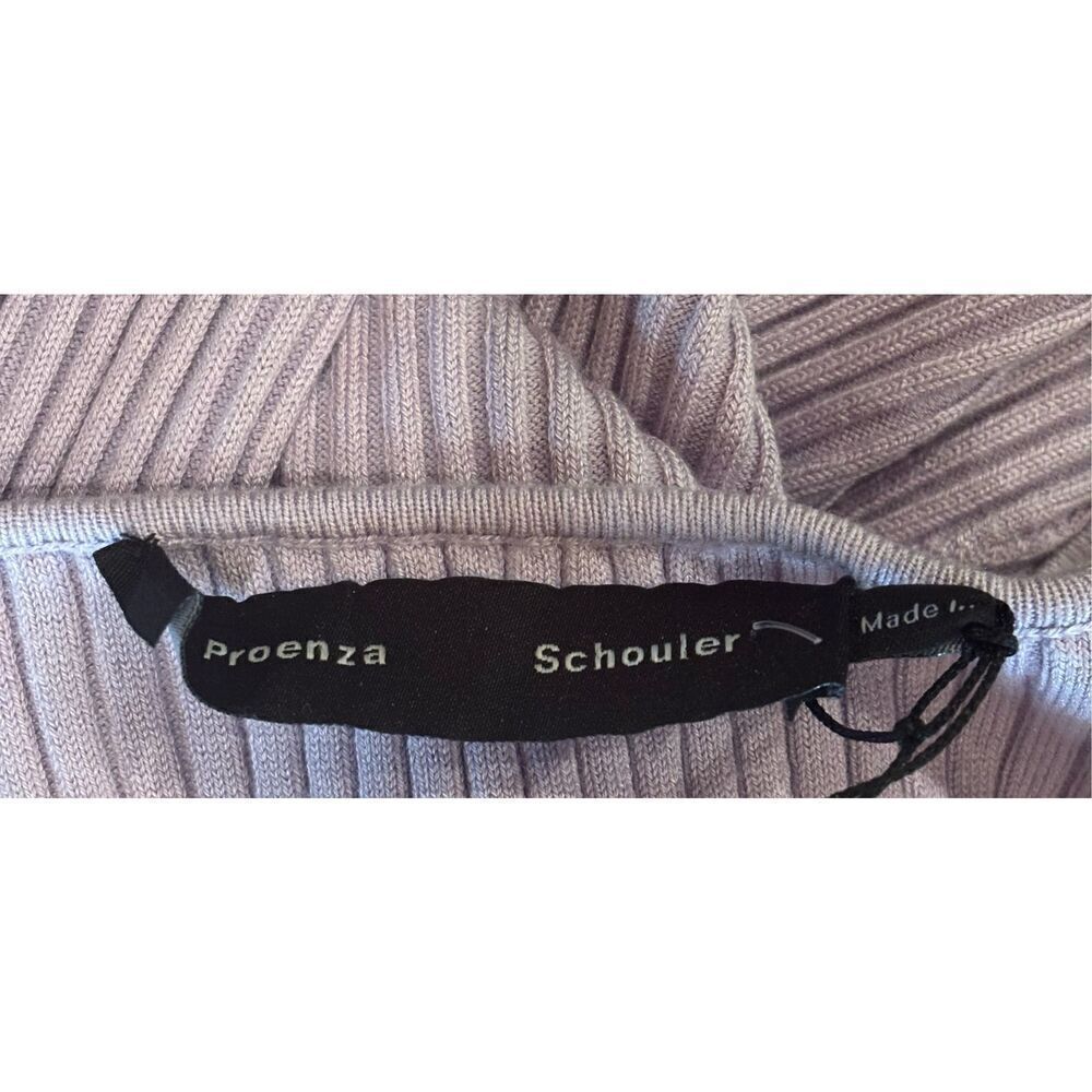 Proenza Schouler Rib-Knit Fluted Sweaterdress in Lavender NWT Size Medium - Picture 10 of 12